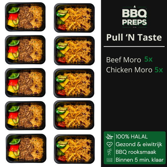 Pull 'N Taste - Beef Moro & Chicken Moro Rijst - 10 pack