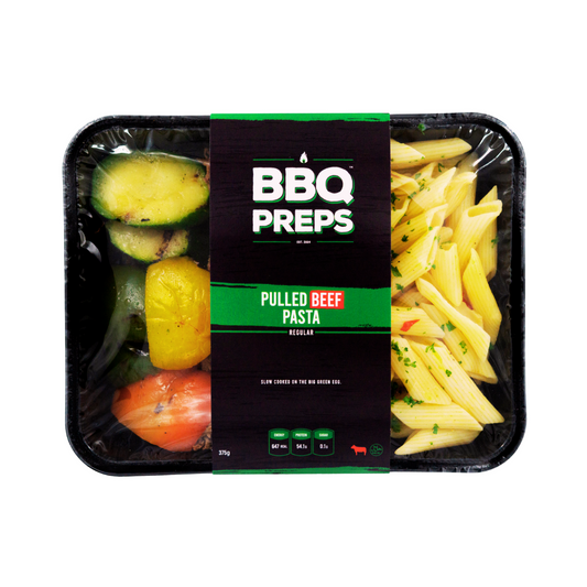 Pulled Beef - Pasta (Rode peper & knoflook) - Gegrilde Groenten