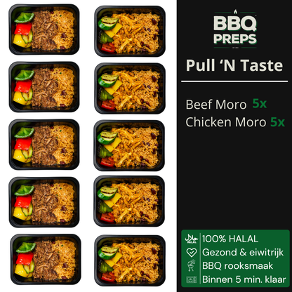 Pull 'N Taste - Beef Moro & Chicken Moro Rijst - 10 pack