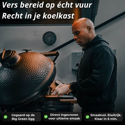 Pulled Chicken - Pasta (Rode peper & knoflook) - Gegrilde Groenten