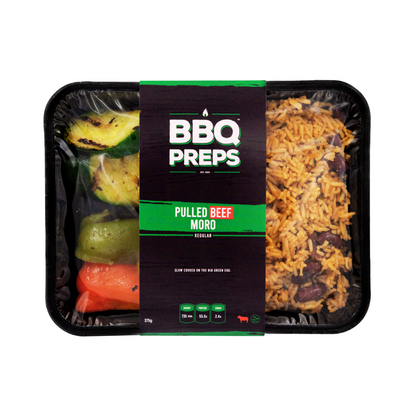 Pulled Beef - Caribische Moro Rijst - Gegrilde Groenten